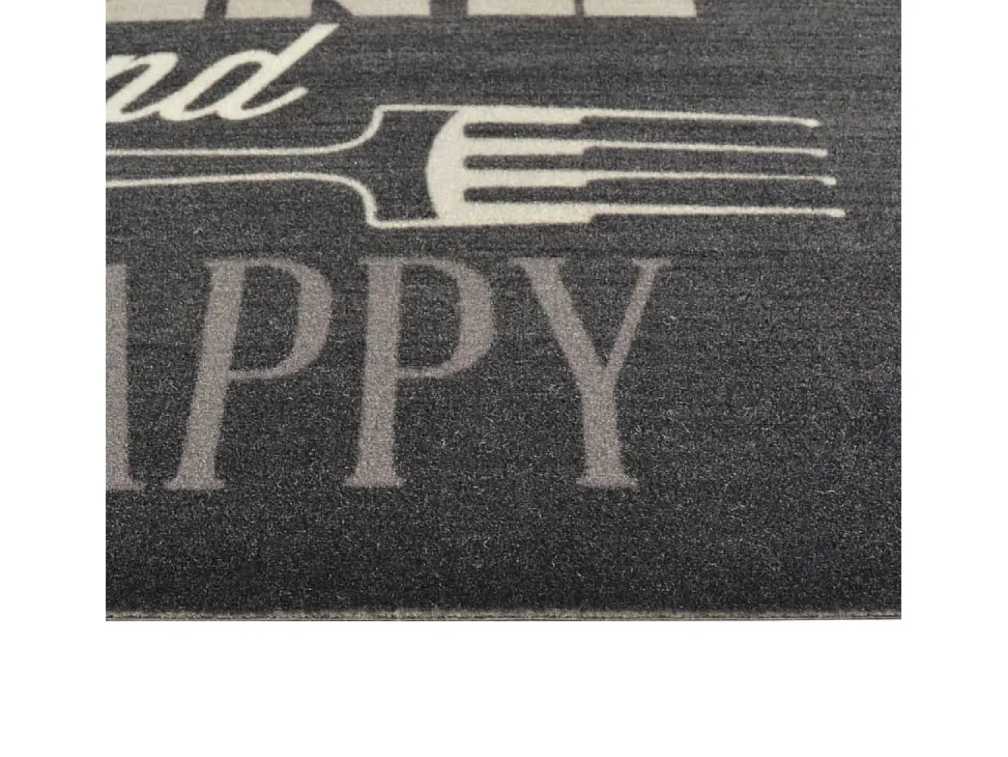 Alfombra de cocina lavable terciopelo negro 60x180 cm ES924073