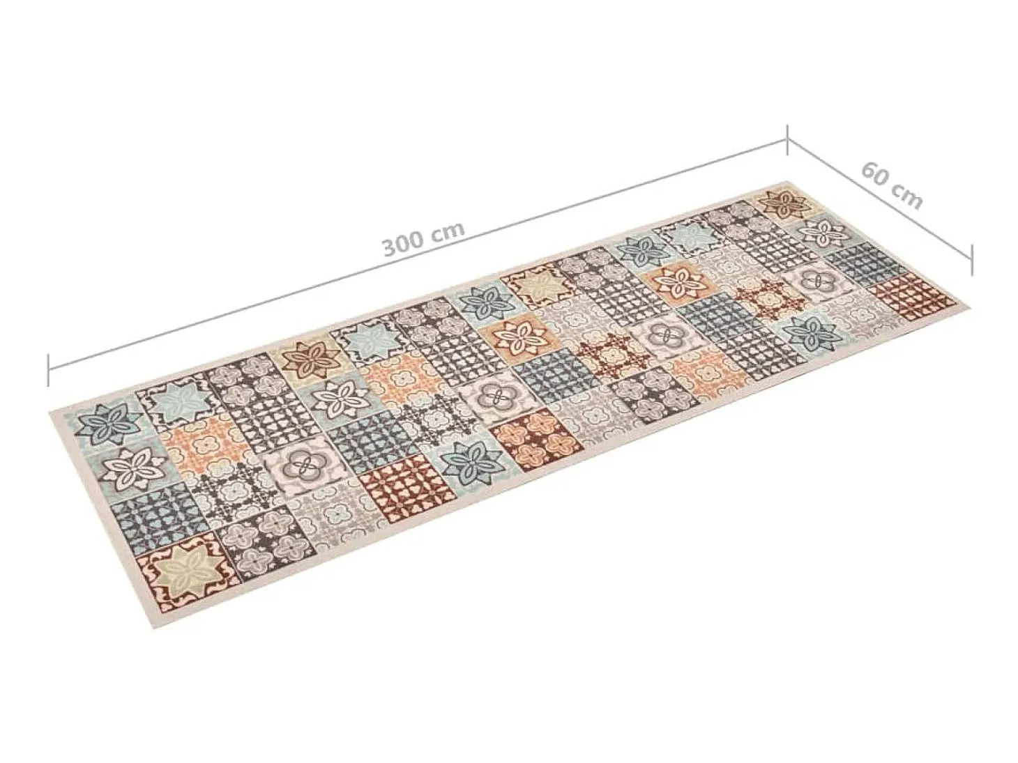 Alfombra de cocina lavable mosaico de colores 60x300 cm ES831992