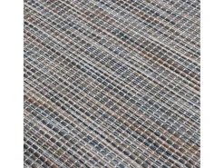 Alfombra de exterior de tejido plano 120x170 cm Marrón y azul