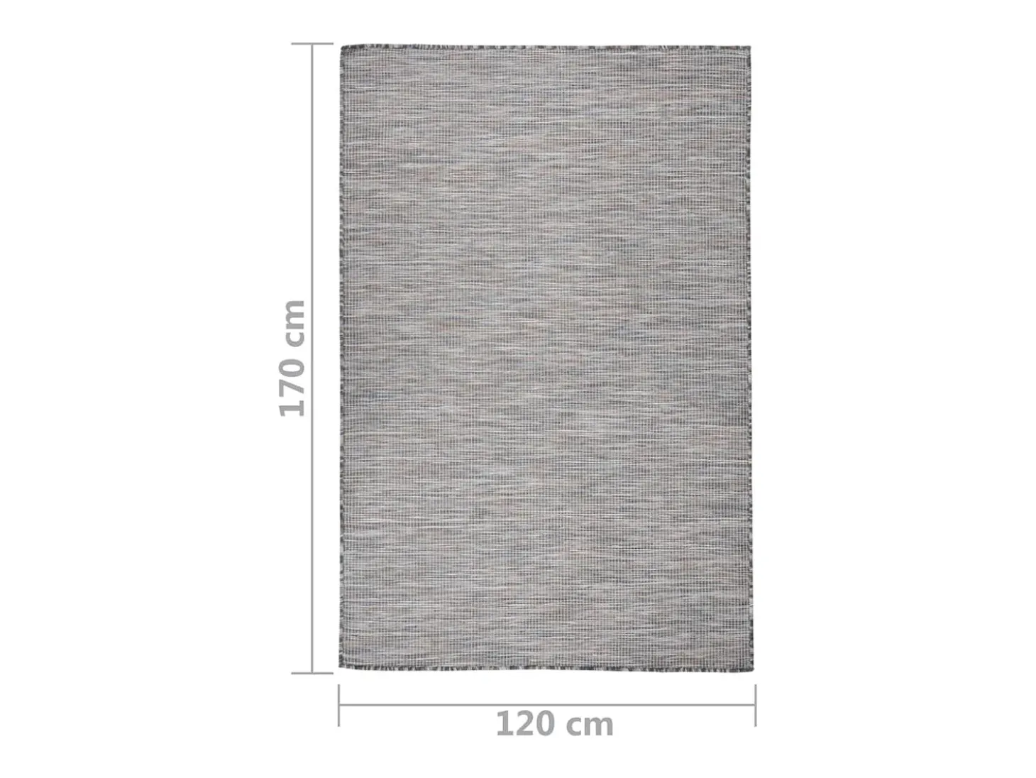 Alfombra de exterior de tejido plano 120x170 cm Marrón y azul