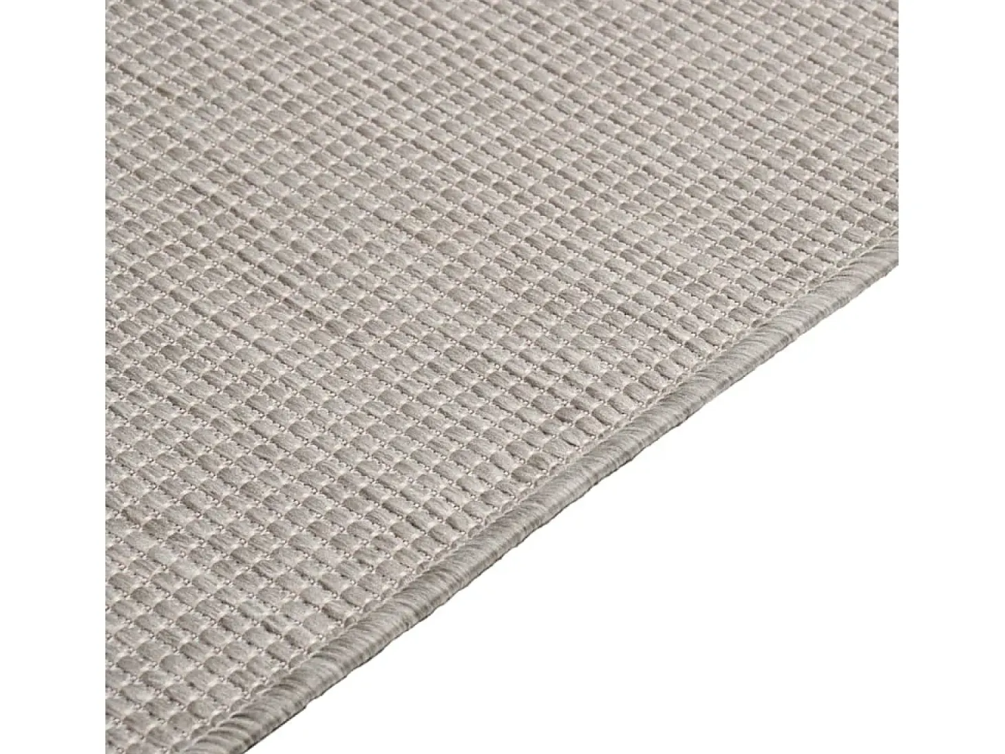 Alfombra de exterior de tejido plano 140x200 cm color topo