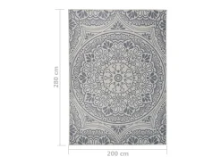 Alfombra de exterior de tejido plano 200x280 cm Estampado azul