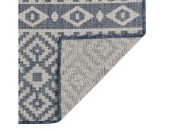 Alfombra de exterior de tejido plano 160x230 cm Rayas azules