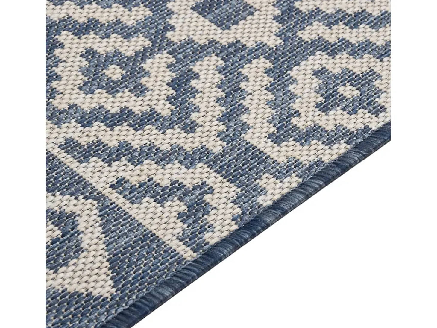Alfombra de exterior de tejido plano 160x230 cm Rayas azules