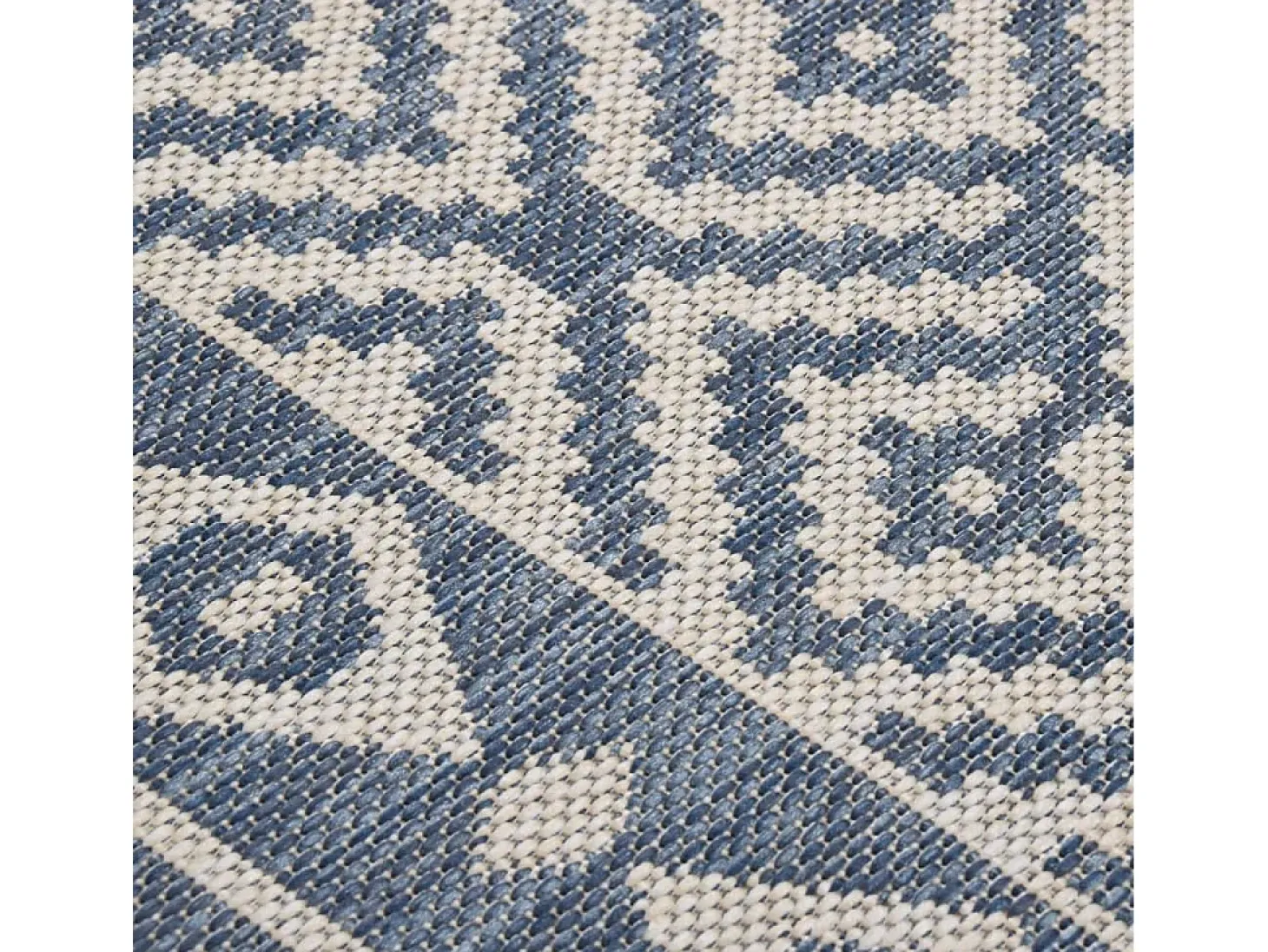 Alfombra de exterior de tejido plano 160x230 cm Rayas azules