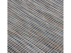 Alfombra de exterior de tejido plano 160x230 cm Marrón y azul