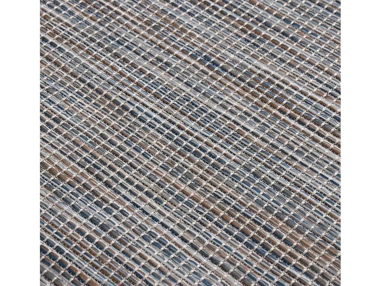 Alfombra de exterior de tejido plano 160x230 cm Marrón y azul