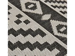 Alfombra de exterior de tejido plano 120x170 cm Rayas negras