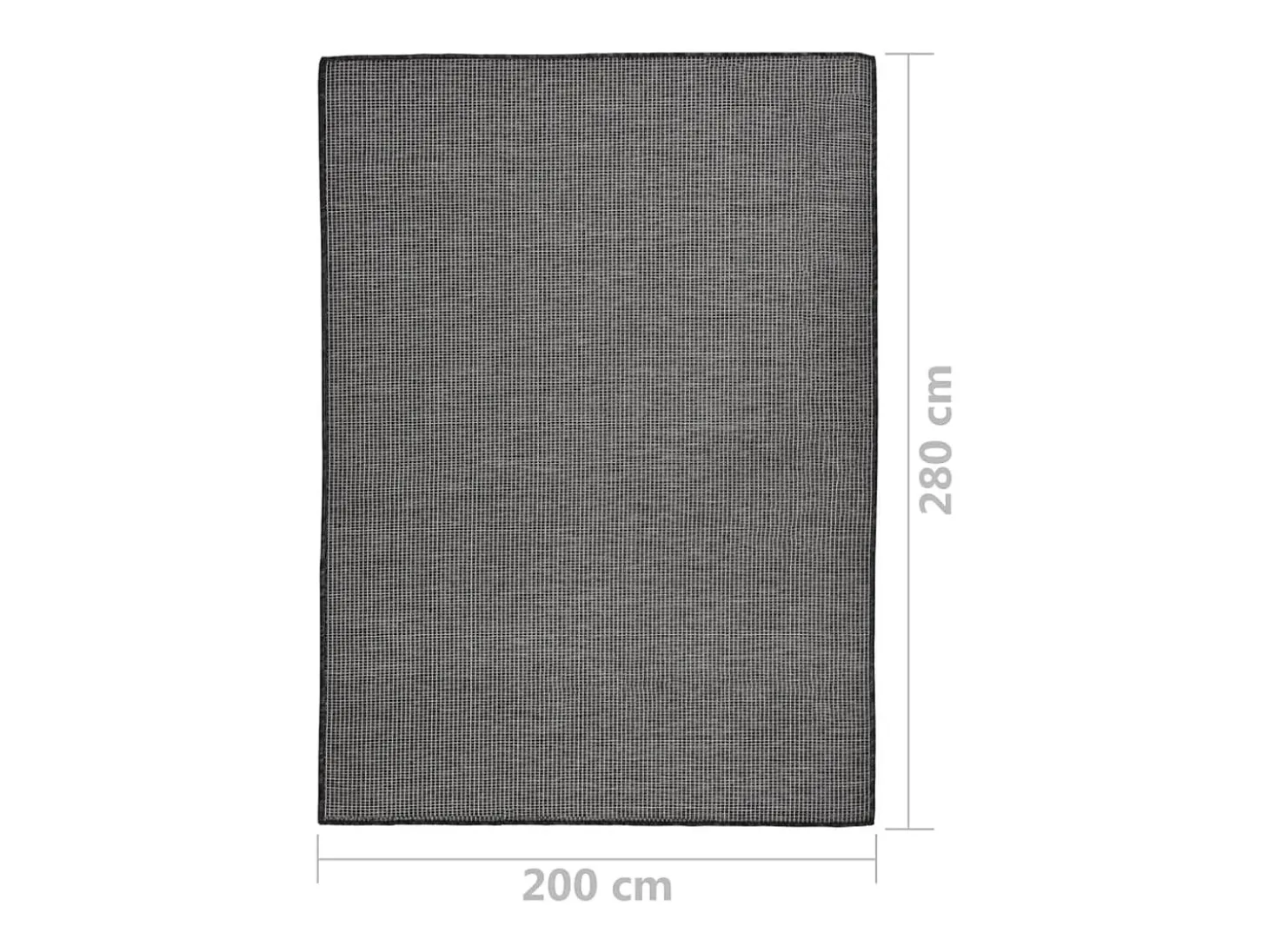 Alfombra de exterior de tejido plano 200x280 cm Gris