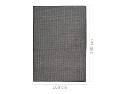 Alfombra de exterior de tejido plano 160x230 cm Gris