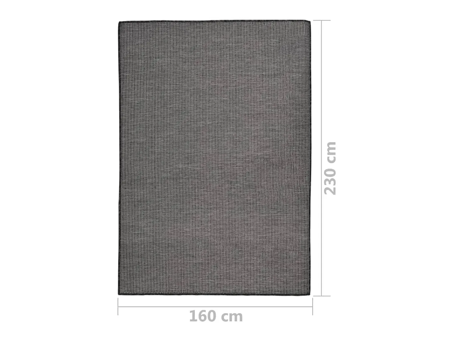 Alfombra de exterior de tejido plano 160x230 cm Gris
