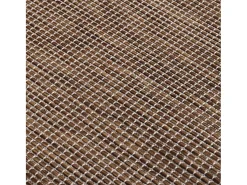 Alfombra de exterior de tejido plano 140x200 cm Marrón