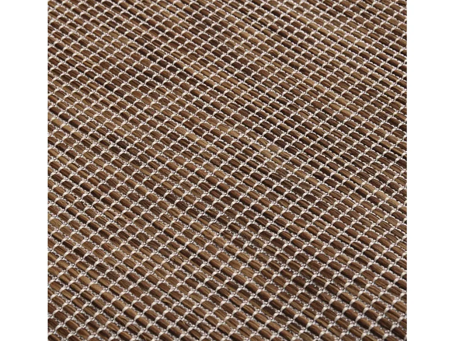 Alfombra de exterior de tejido plano 140x200 cm Marrón