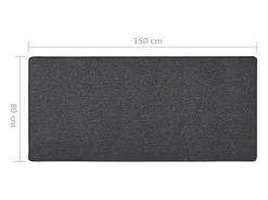 Alfombra de pasillo antracita 80x150 cm