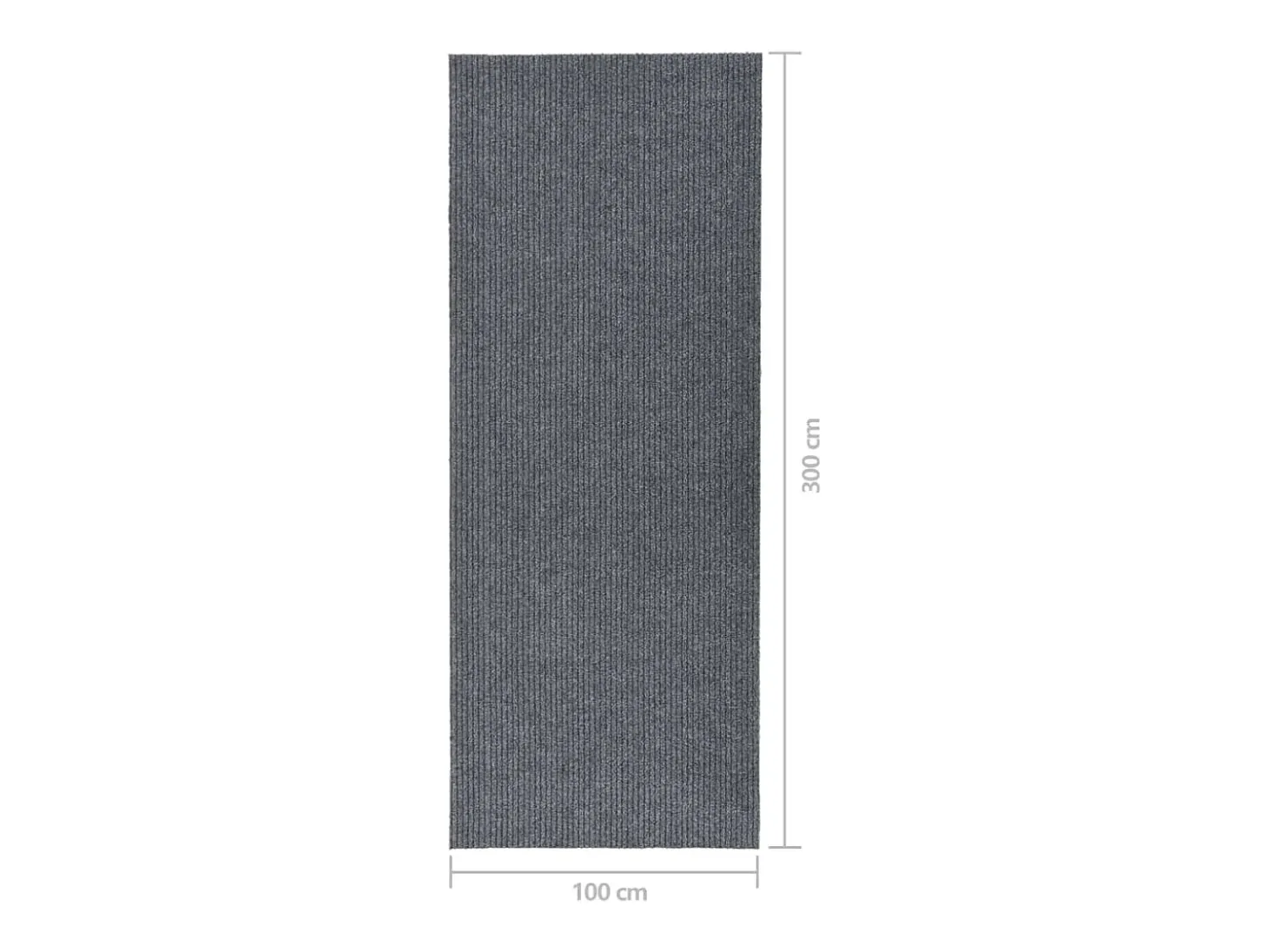 Alfombra de pasillo atrapa suciedad 100x300 cm gris