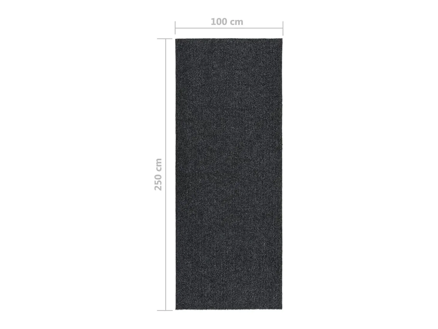 Alfombra de pasillo atrapa suciedad 100x250 cm gris antracita