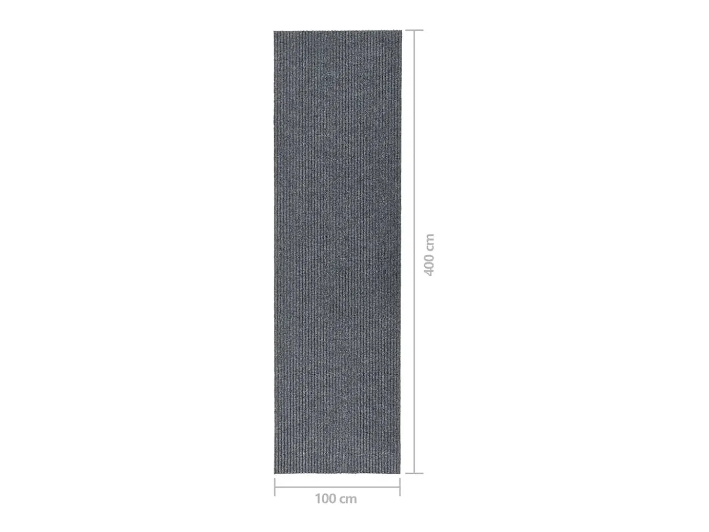 Alfombra de pasillo atrapa suciedad 100x400 cm gris