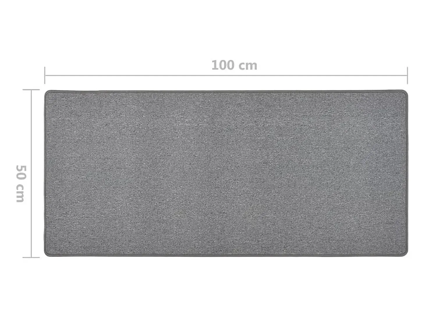 Alfombra de pasillo gris oscuro 50x100 cm