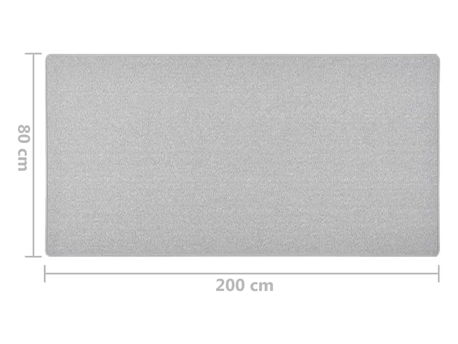Alfombra de pasillo gris claro 80x200 cm