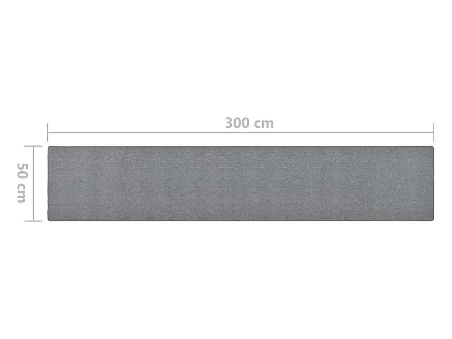 Alfombra de pasillo gris oscuro 50x300 cm