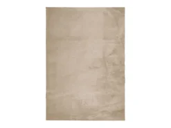 Alfombra de pelo corto HUARTE suave y lavable, color arena, 140x200 cm