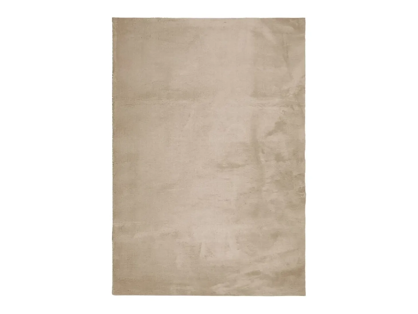 Alfombra de pelo corto HUARTE suave y lavable, color arena, 140x200 cm