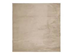 Alfombra de pelo corto HUARTE suave y lavable, color arena, 120x120 cm