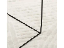 Alfombra de pelo corto IZA, estilo escandinavo, color crema, 160x230 cm