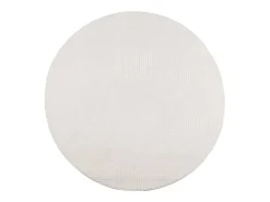 Alfombra de pelo corto IZA, estilo escandinavo, color crema, Ø 80 cm