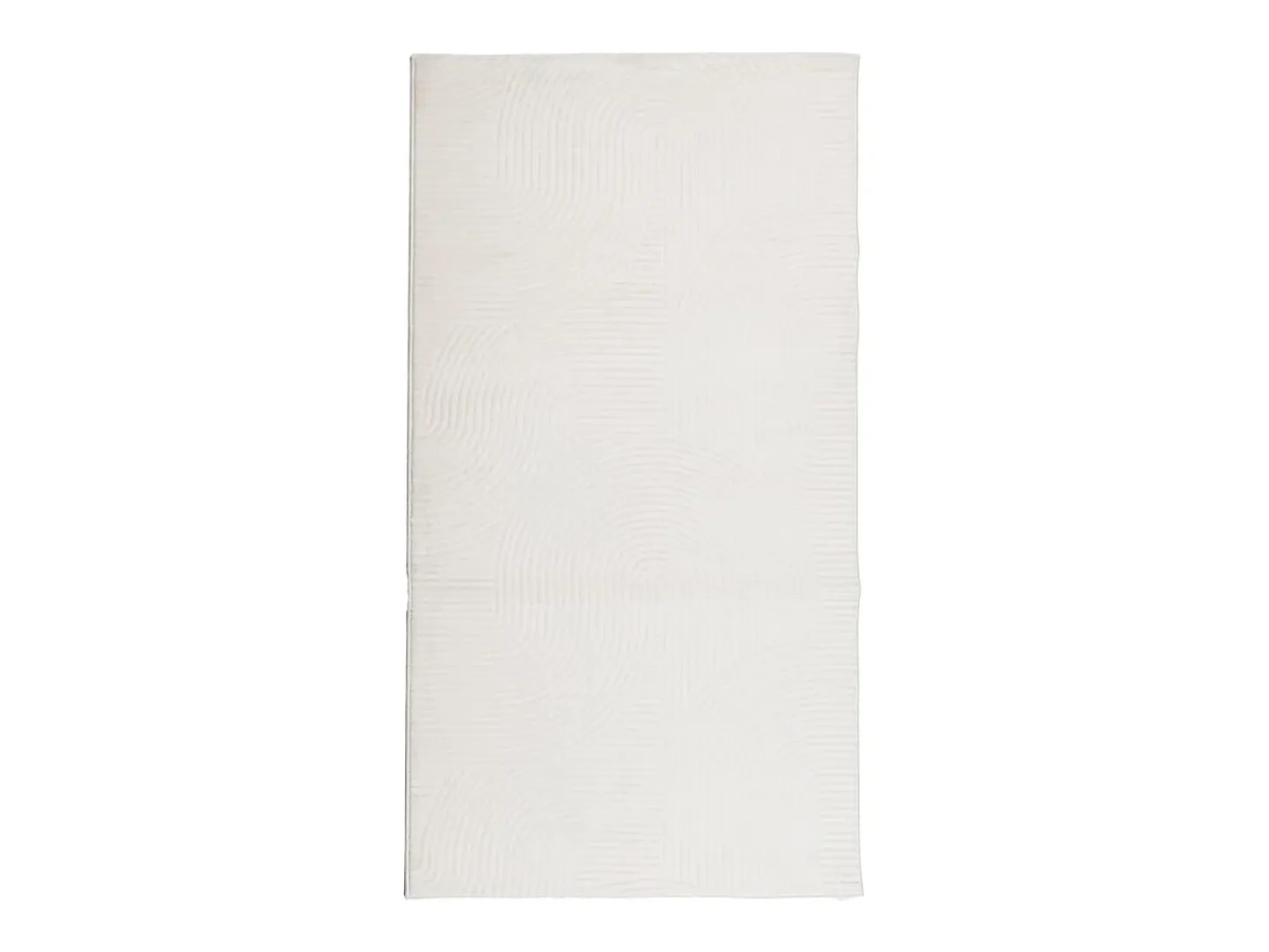 Alfombra de pelo corto IZA, estilo escandinavo, color crema, 80x150 cm