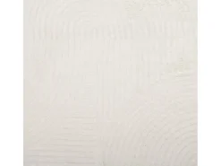 Alfombra de pelo corto IZA, estilo escandinavo, color crema, 80x150 cm