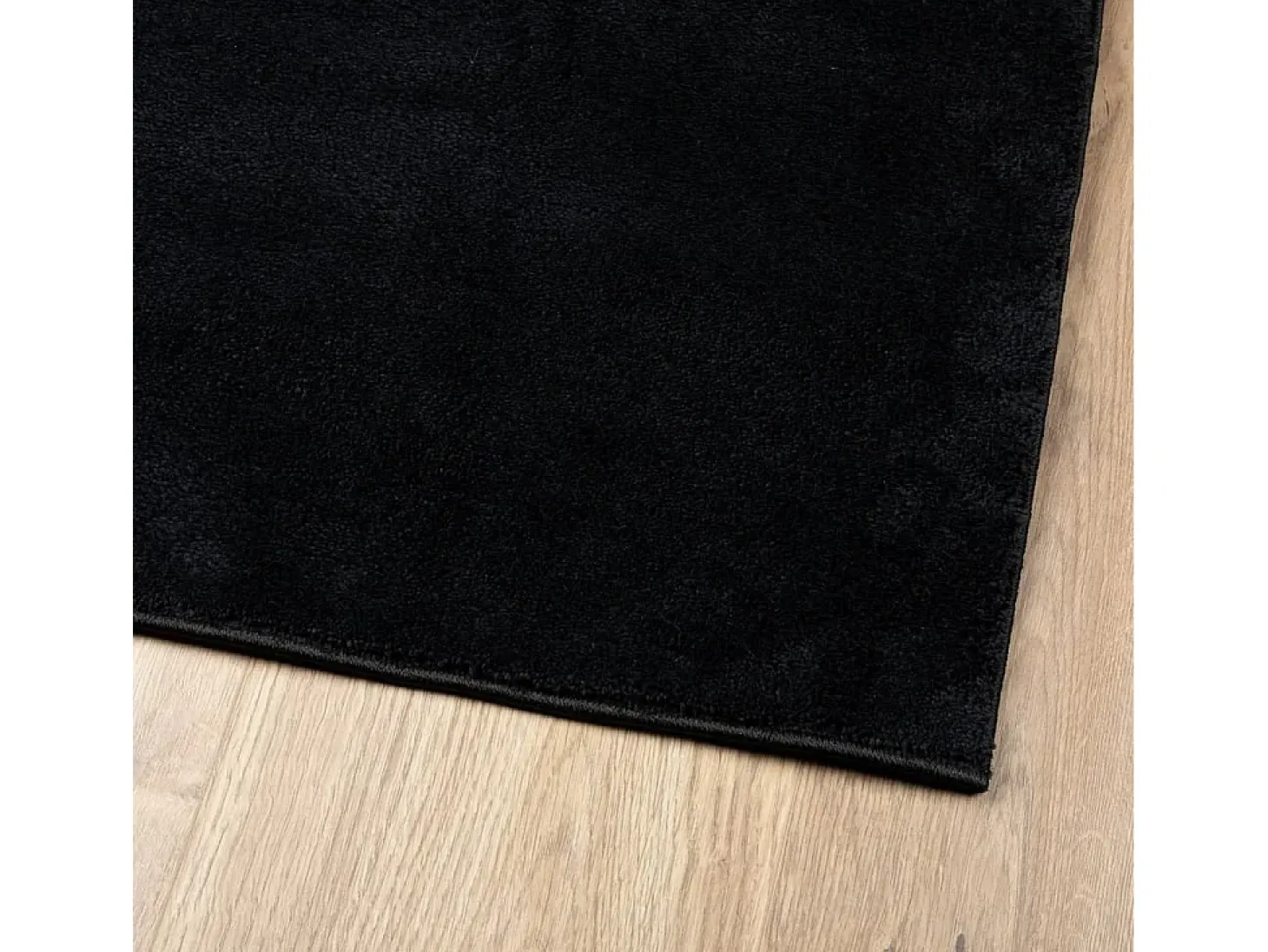 Alfombra de pelo corto OVIEDO negra 120x120 cm
