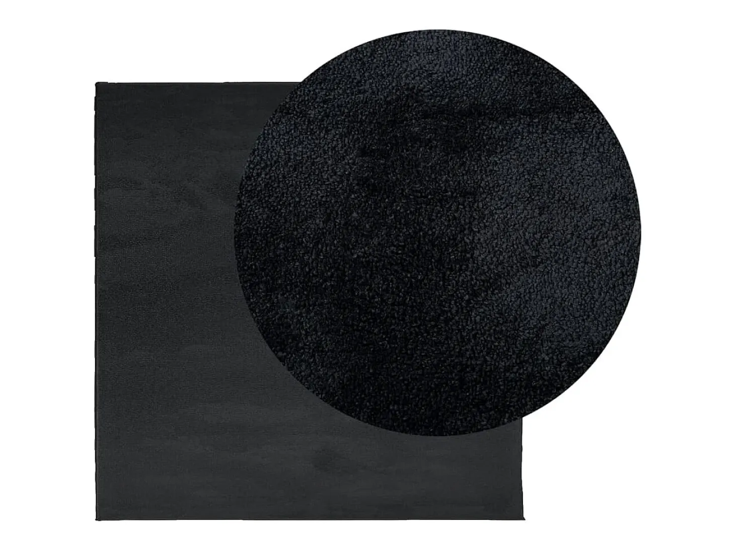 Alfombra de pelo corto OVIEDO negra 120x120 cm