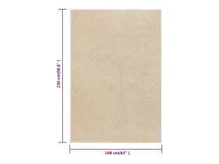 Alfombra de pelo corto 160x230 cm Beige