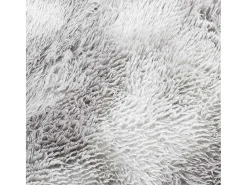 Alfombra de pelo largo gris plata NAVARRA 80x150 cm