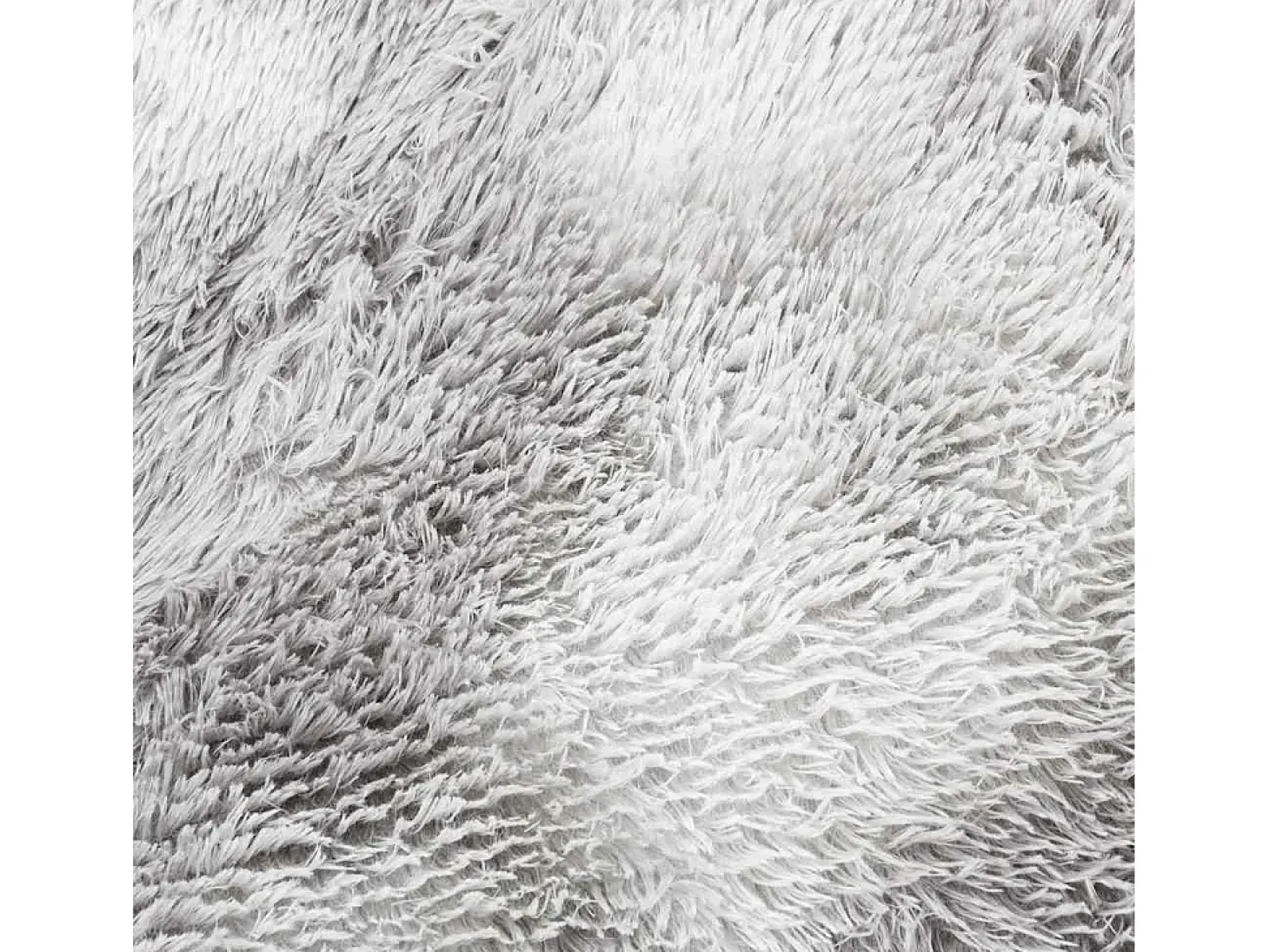 Alfombra de pelo largo gris plata NAVARRA 80x150 cm
