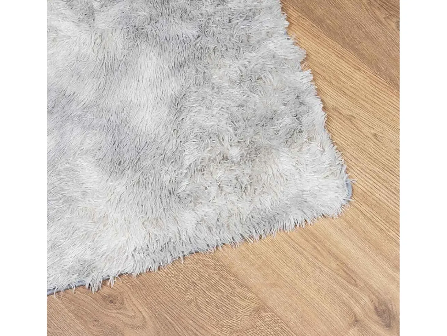 Alfombra de pelo largo gris plata NAVARRA 160x230 cm