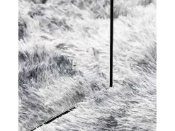 Alfombra de pelo largo gris plata NAVARRA 240x340 cm