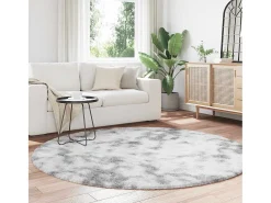 Alfombra de pelo largo gris plata NAVARRA 200x200 cm