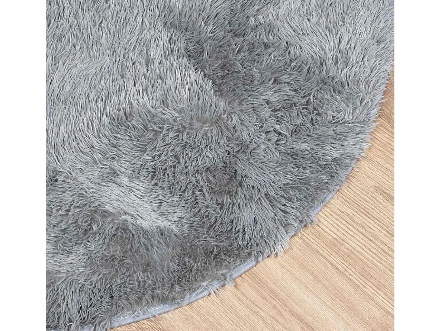 Alfombra de pelo largo NAVARRA gris claro 100x100 cm
