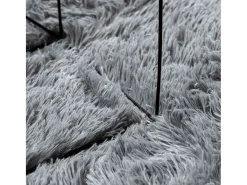 Alfombra de pelo largo NAVARRA gris claro 160x160 cm
