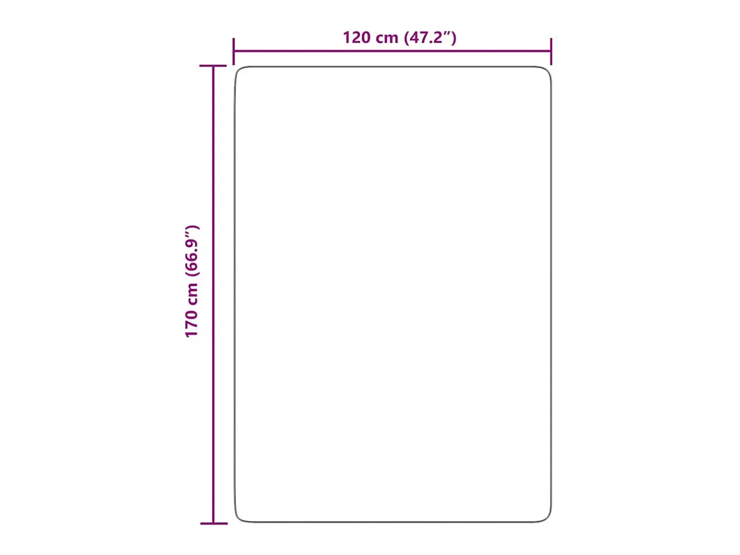 Alfombra de pelo largo NAVARRA crema 120x170 cm poliéster