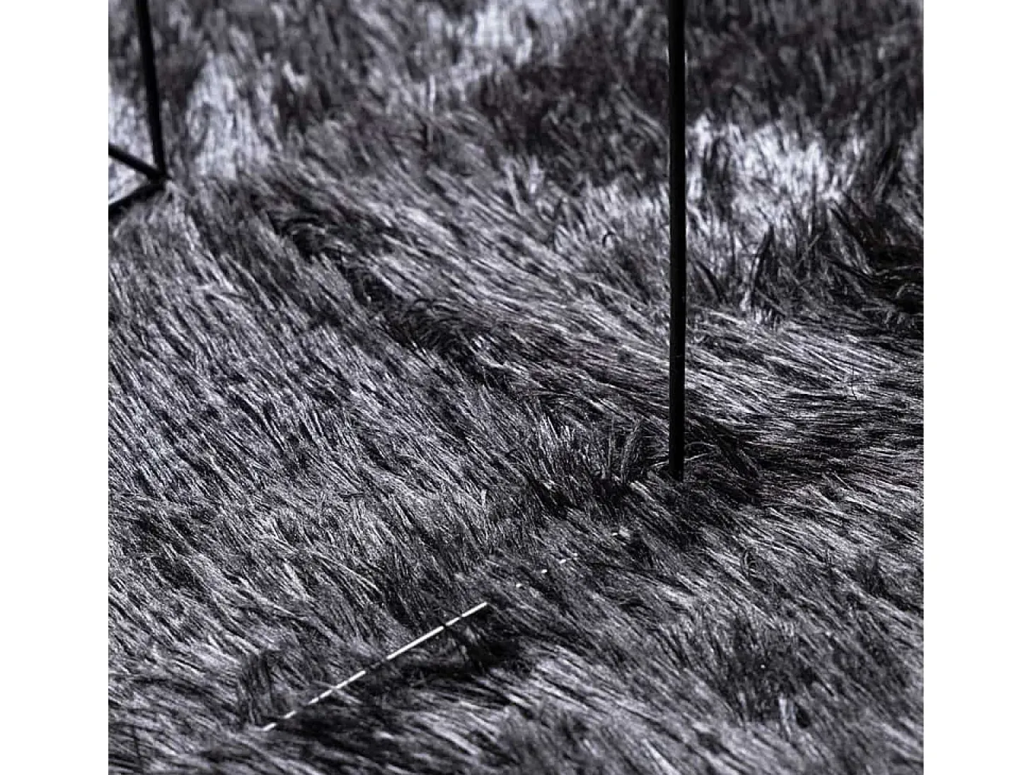 Alfombra de pelo largo NAVARRA gris oscuro 200x200 cm