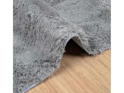 Alfombra de pelo largo NAVARRA gris claro 160x160 cm