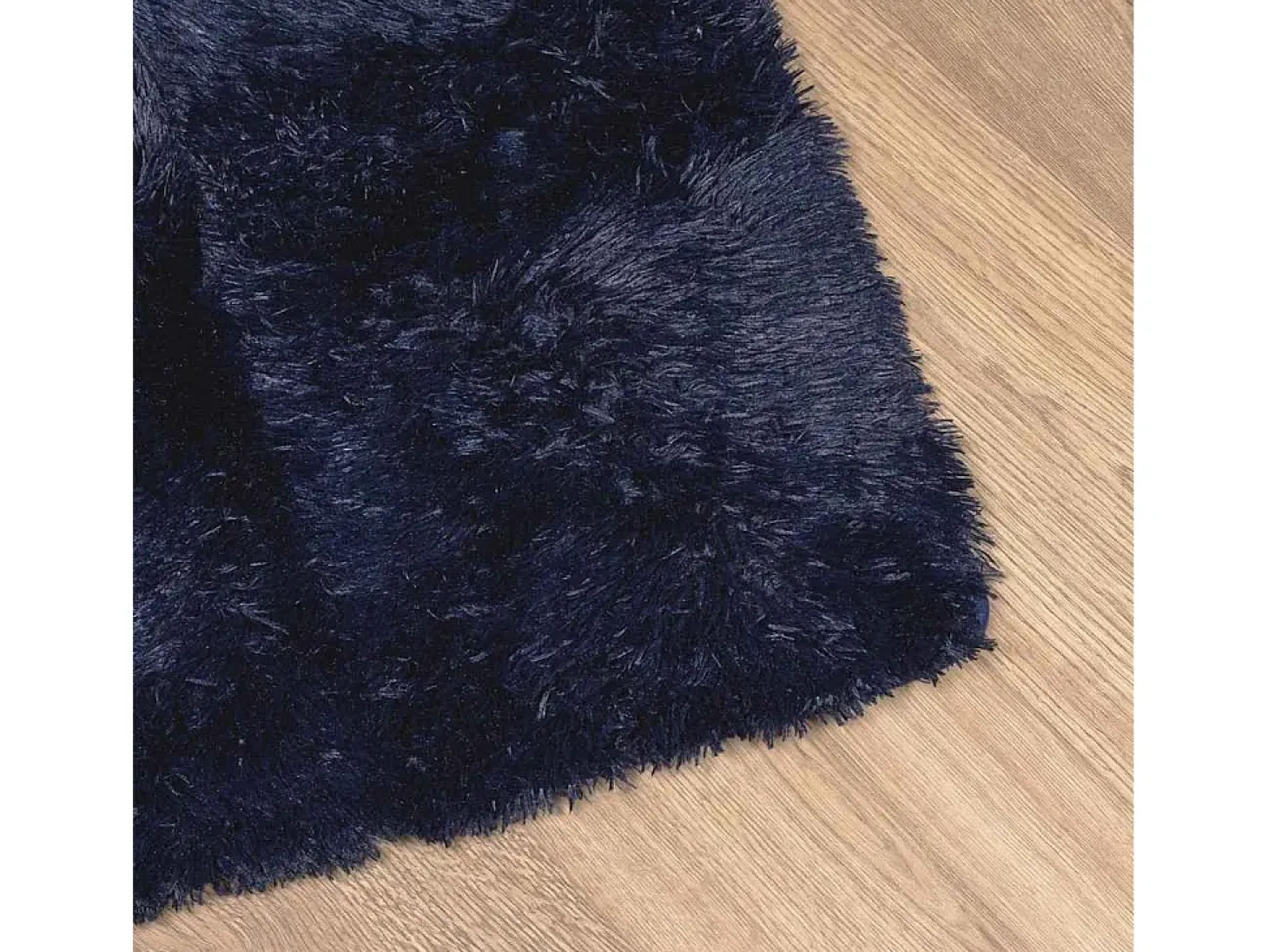 Alfombra de pelo largo NAVARRA azul marino 120x120 cm