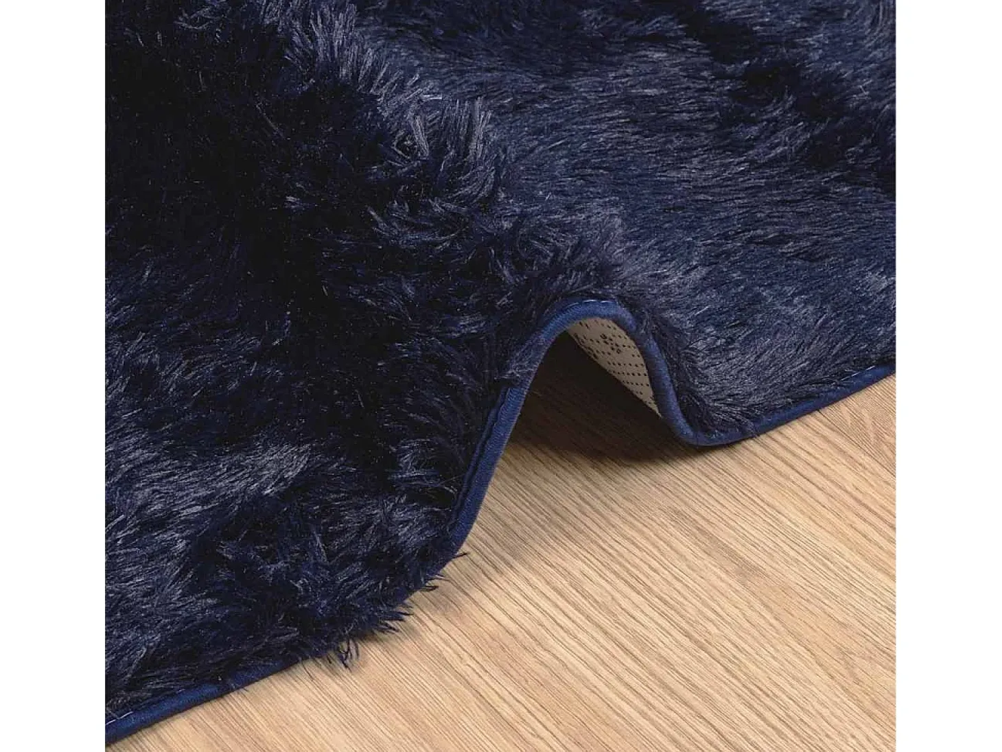 Alfombra de pelo largo NAVARRA azul marino 120x120 cm