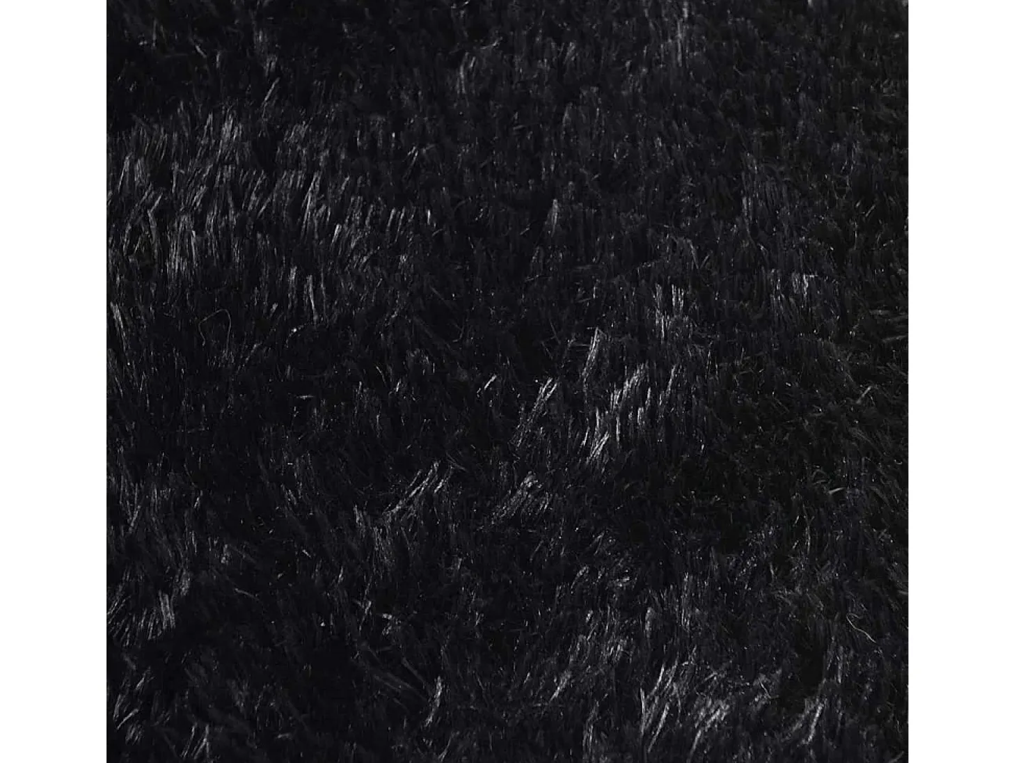 Alfombra de pelo largo negra NAVARRA 160x160 cm poliéster