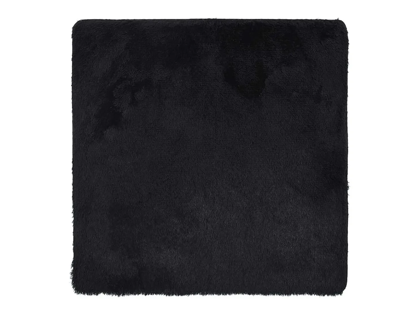 Alfombra de pelo largo negra NAVARRA 160x160 cm poliéster