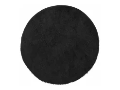 Alfombra de pelo largo negra NAVARRA 160x160 cm poliéster