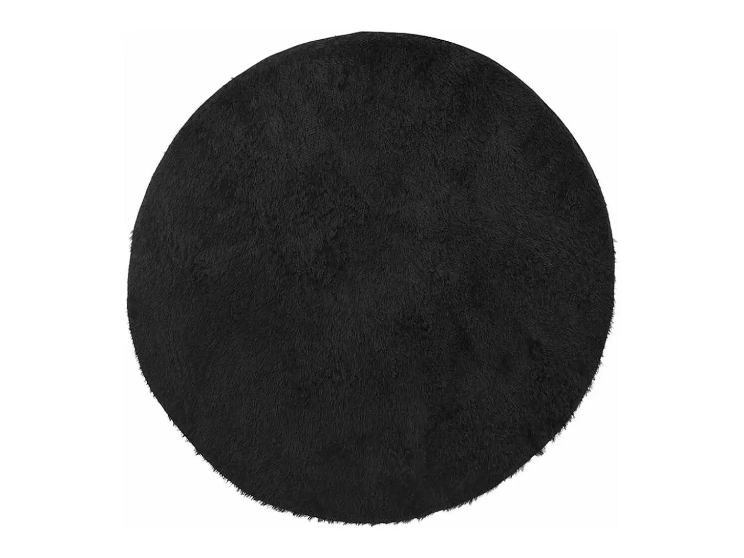 Alfombra de pelo largo negra NAVARRA 160x160 cm poliéster